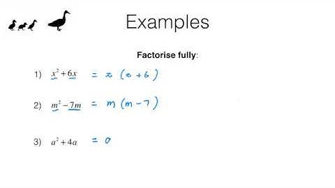 Factorising involving a single set of brackets Video 2 of 2