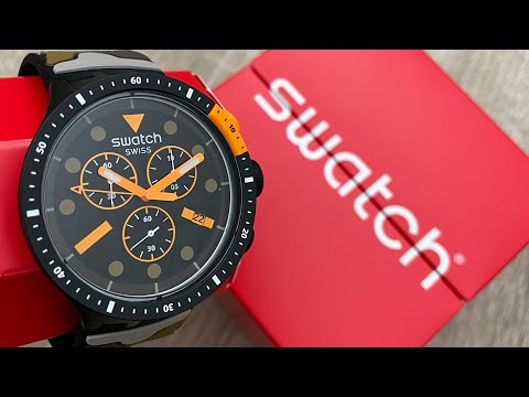 Swatch Escapedesert Chronograph Watch SB02B410 (Unboxing) @UnboxWatches