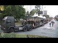 Blindados do Exército Brasileiro sobre carretas