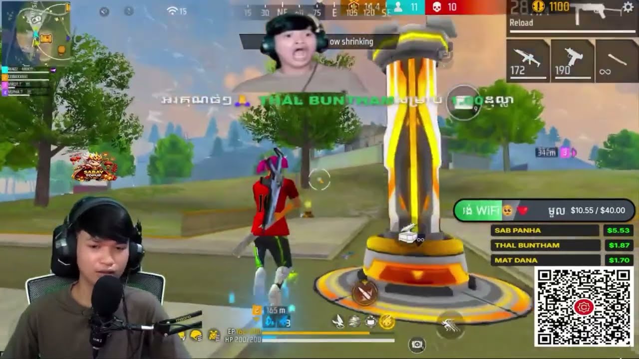 ប្រូរុនលេង​ Mini Uzi ស៊ីមួយធីម😱🎉#freefire 