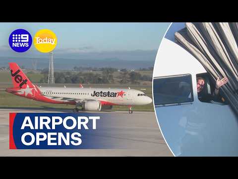 Western Sydney International Airport officially opens to passengers | 9 News Australia