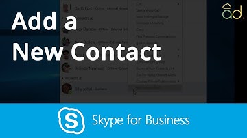 Office 365 - Skype for Business - Step 2 - Add a New Contact
