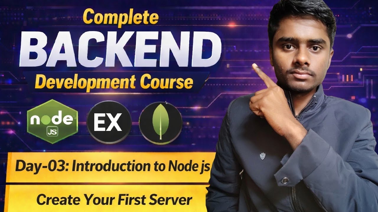 Day -03 : Introduction to Node js Create your First Server | Day-03 ...