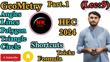 Geometry part:1| Angles | | lines | | polygon | | triangle | | HEC | | tricks | By Dr nasrullah