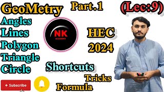 Geometry part:1| Angles | | lines | | polygon | | triangle | | HEC | | tricks | By Dr nasrullah