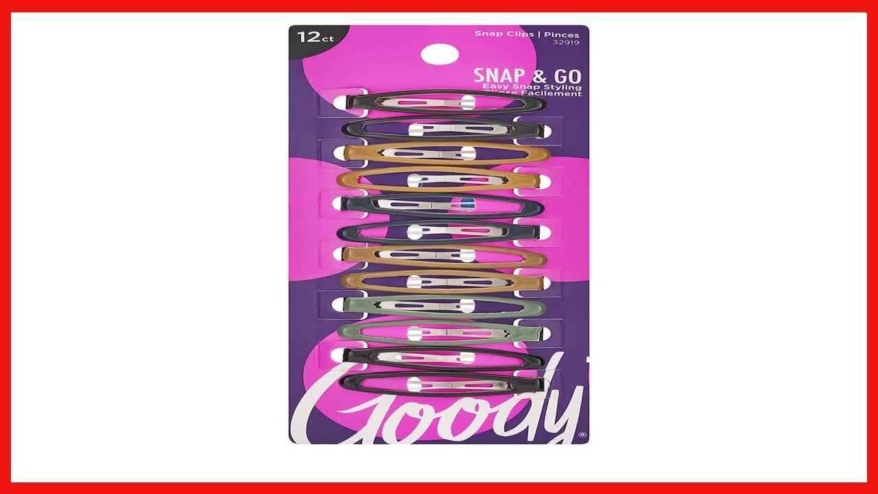 Great product -  Goody Epoxy Contour Hair Snap Clips - 12 Count, Assorted Colors - Just Snap Into Pl