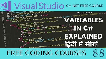 Variables in C# - Explained in hindi