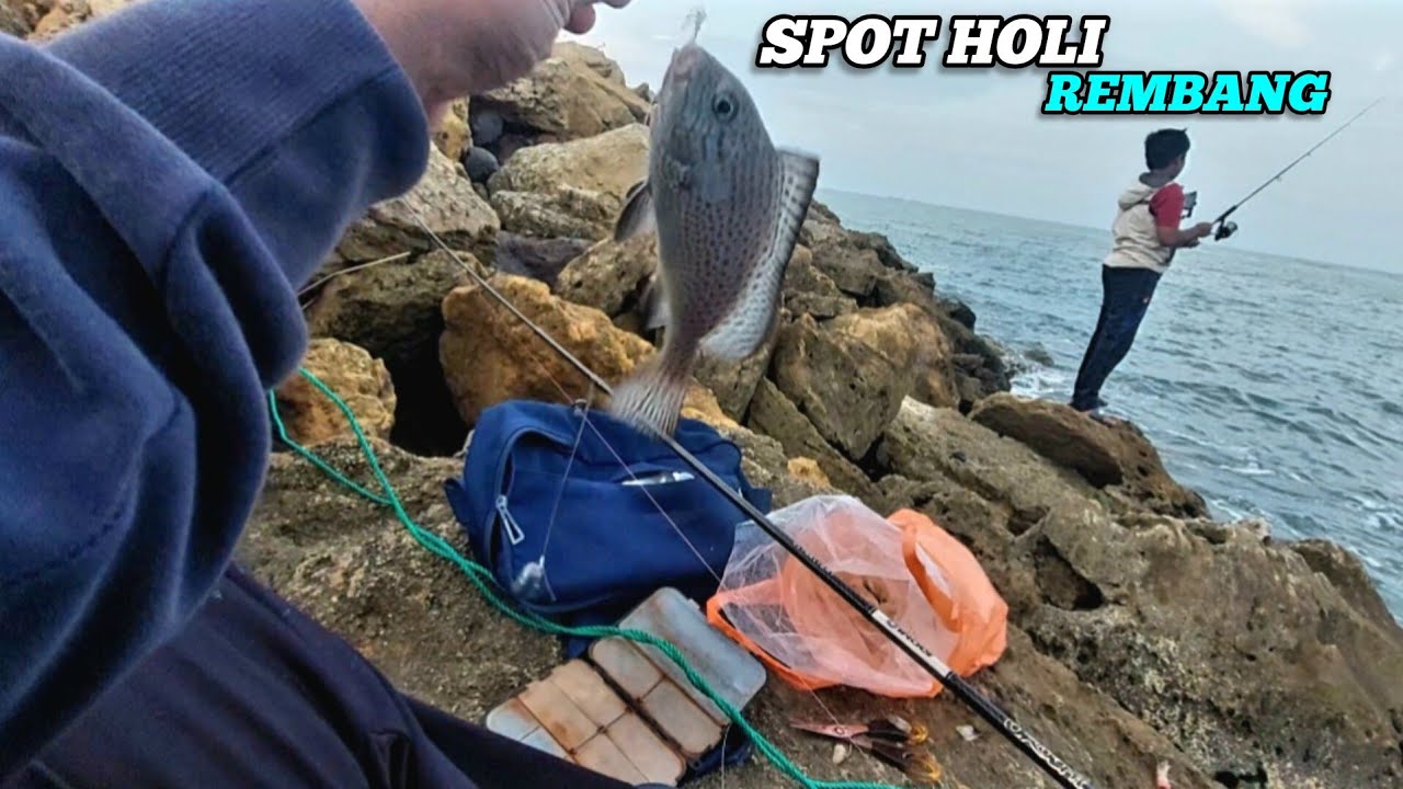 mancing spot di holi sluke rembang,umpan udang dapat banyak sambaran