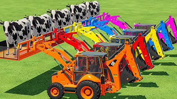 Animal LOADER with colors | Cows Transporting with JCB In Fs22 | Farming Simulator 22 |