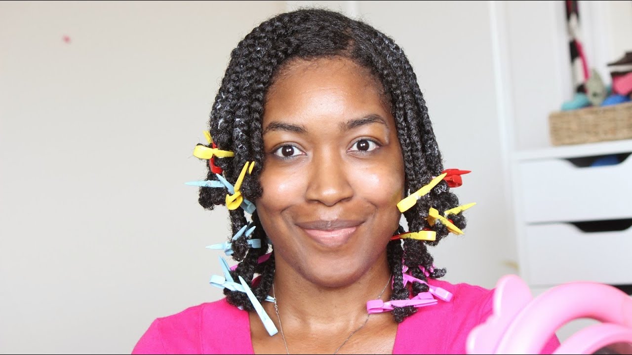 Braid Out Plaits On Natural Hair Part 1 YouTube