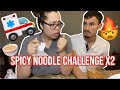 SPICY NOODLE CHALLENGE X2!!! WAYYY TO SPICY?! SPICIEST NOODLES IN THE WORLD 🥵🔥