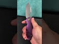 KUBEY KB360C Tityus Frame Lock Flipper Folding Knife  Purple 6AL4V Titanium Handle  3.39" 14C28N