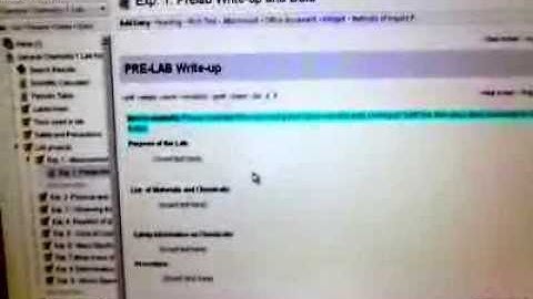 Prelab Writeup using Lab Archives