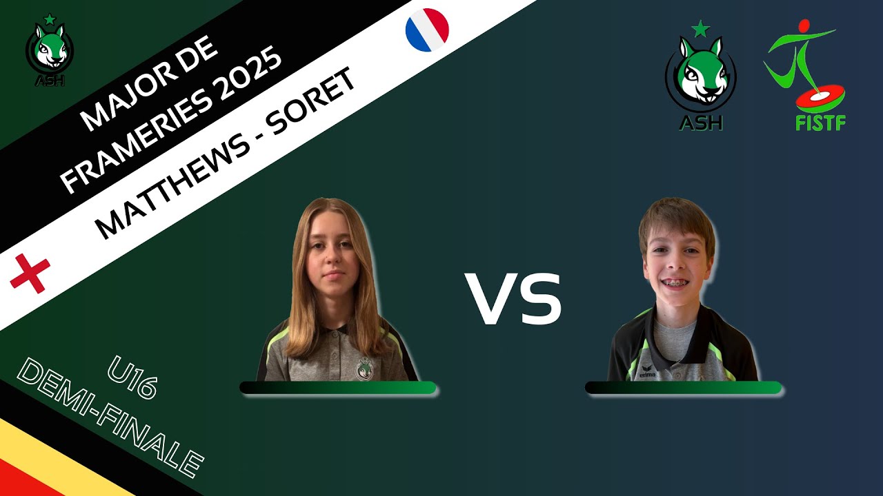 Subbuteo : Ruby Matthews vs Louis Soret (Major de Frameries 01/03/25) (demi-finale U16)