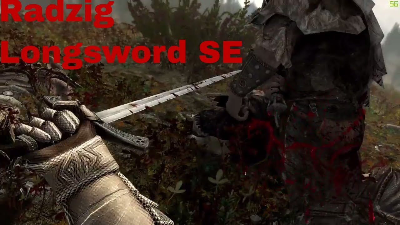 Radzig Longsword SE Skyrim Special Edition Mod Showcase Review by johnskyrim - YouTube