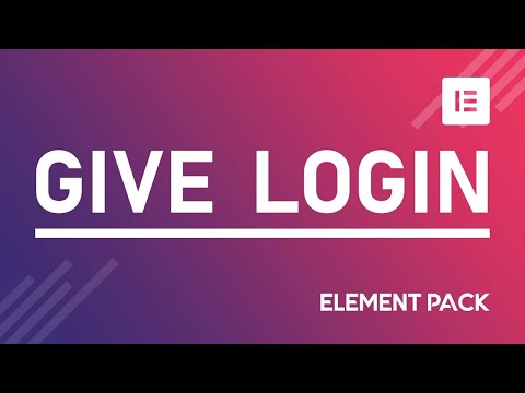 How to Use Give Login Widget in Elementor by Element Pack | BdThemes Tutorial