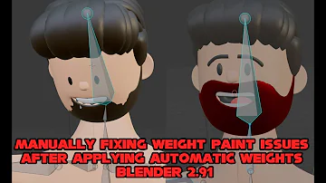 Manually fixing Weight Paint issues after applying automatic weights - Blender 2.91