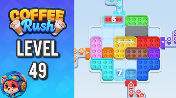 Coffee Rush: Block Jam - Level 49 – Puzzle Game Walkthrough & Solutions | Mobile Gameplay 