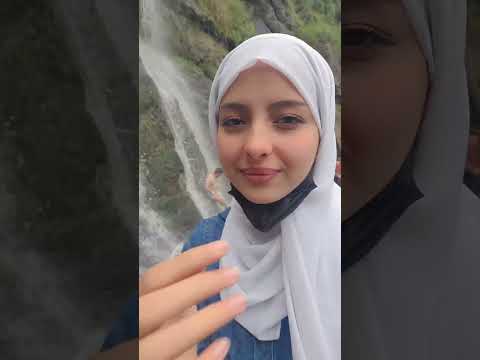 ماريا قحطان من أمام اكبر شلالات محافظة إب #اليمن
