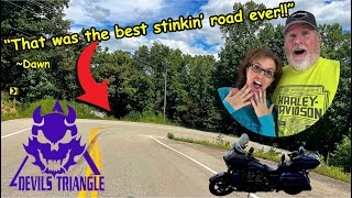 The Devil's Triangle Motorcycle Ride: Extreme Twists and Triple Switchbacks!