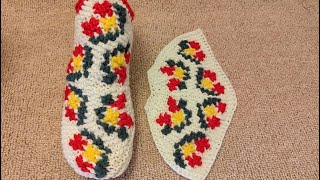 картинка: Яркие, красочные тапочки  Передняя часть