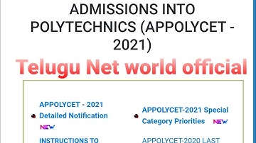 Ap Polycet 2021 Counseling Dates Release Official|Certificate Verification|Live|