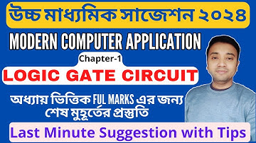 HS Computer Application Suggestion 2024 | LOGIC GATE | Last Minute Suggestion COMA 2024