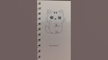 Cute things to draw when bored day13#easy #cute #sketch #art #drawing #tutorial #cutethings #cat