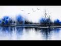 Calming Blue Watercolor Landscape Painting Relaxing Nature Art Tutorial Calming Blue Watercolor Landscape Painting Relaxing Nature Art Tutorial