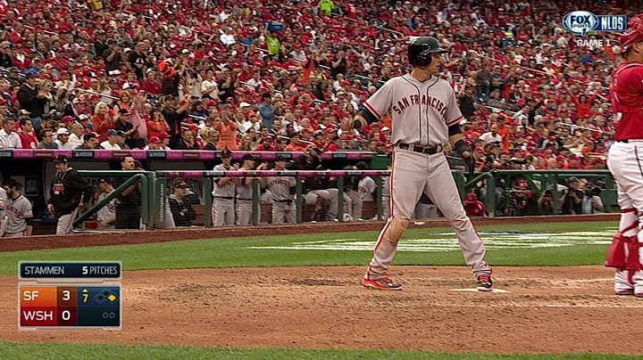 SF@WSH Gm1: Posey pads lead with deflected RBI single