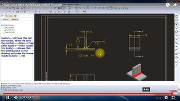 How to create  welding symbol in proe