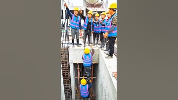 ⛑️🦺BREAKING: Workers Stuck in Column as Concrete Pours In | Close Call #fail#construction #viralnews