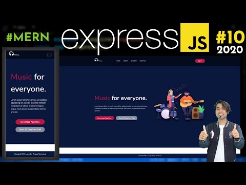 🔴 #10: Adding Responsive Styles to Complete Dynamic Website using CSS in Express Website in Hindi