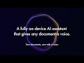 A fully on device AI assistant that gives any document a voice (Japanese)