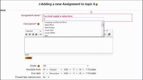 Nanogong Assignment in Moodle