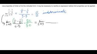Limit of a Difference Quotient of a Rational Function
