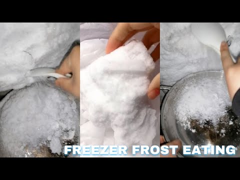 【ASMR】Freezer Frost Scraping Ice Eating【咀嚼音】氷を食べる音【Crunchy Sound】 霜  Fros  서리 P58