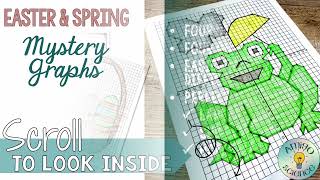 Easter Spring Coordinate Graphing Mystery Pictures Coordinate Plane Practice