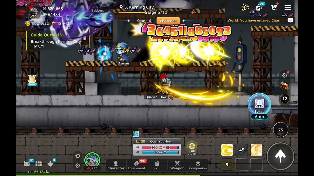 Playing maple story idle RPG Part 3