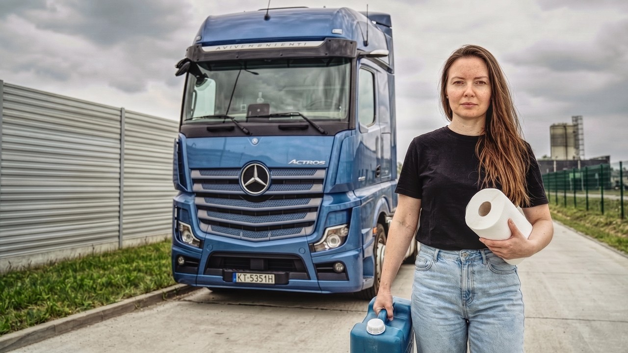 Female trucker: Camp life, cooking in the cab & tight Germany at night