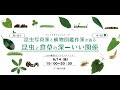 森上信夫×林将之講演「昆虫写真家と植物図鑑作家が語る　昆虫と食草の深ーいい関係」