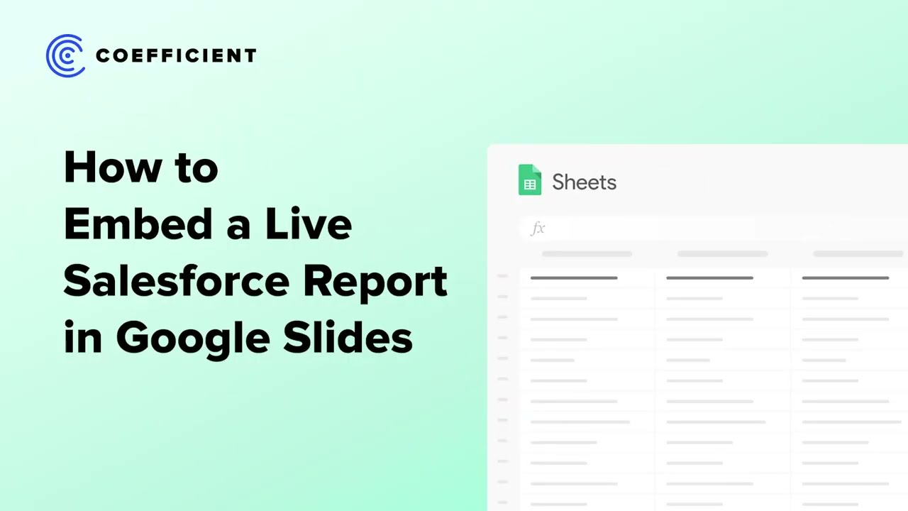 Embed Live Reports in Google Slides (Salesforce Sales Dashboard Example)