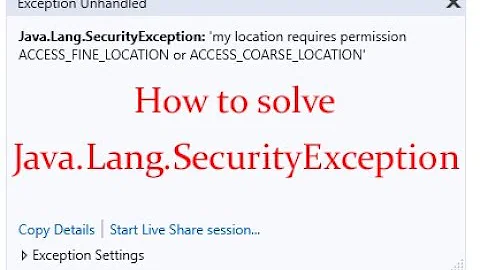 How to solve Java.Lang.SecurityException Message=my location requires permission ACCESS_FINELOCATION