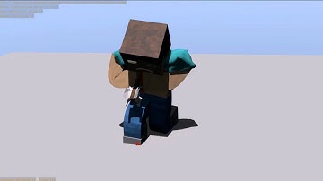 Minecraft Blender Rig | Test #1 - Clothsim and Billboard Particles