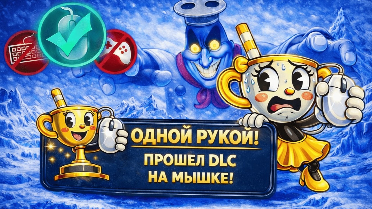Я Теряю 1$ за КАЖДУЮ СМЕРТЬ в DLC Cuphead играя ОДНОЙ РУКОЙ на МЫШКЕ