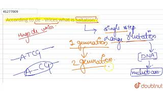According to de - Vrices what is saltation 
