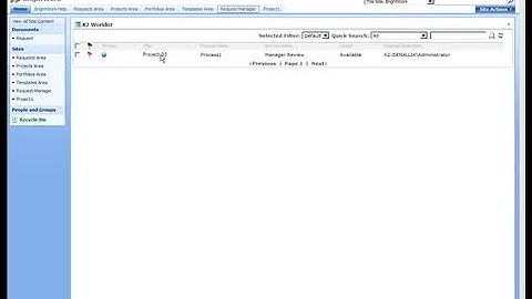 Project management workflow solutions with K2 and BrightWork