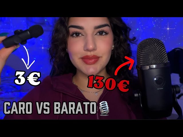 ASMR MICRÓFONO CARO VS BARATO 💸 ¿Mejor el barato? 😳