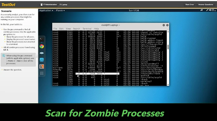 7.2.6 Scan for Zombie Processes (TestOut Lab)