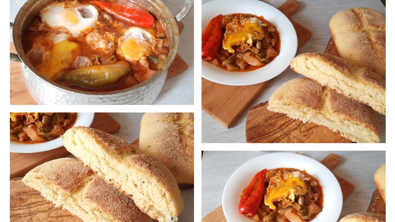 شكشوكة الفول والقرع الأخضر بطريقتي الي مايعرفها حد/خبز السميد الطري/ اعملوه في العيد /كيفاش المعدنوس